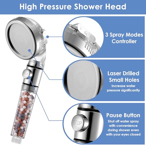 High Pressure Handheld Shower Head with Filter