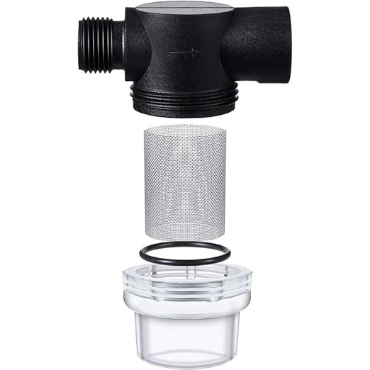 Water Pump Strainer, 1/2 Inch Hose Barb in-Line Strainer Twist-On Sprayer Filter for Water Pump RV Camper Marine Boat Lawn
