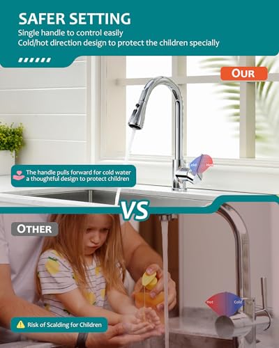Kitchen Faucet with Pull Down Sprayer