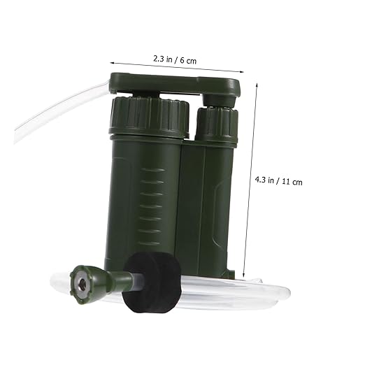2pcs Portable Camping Water Filter Pump Lightweight Water Filtration Device for Outdoor Use Compact and Easy to Carry