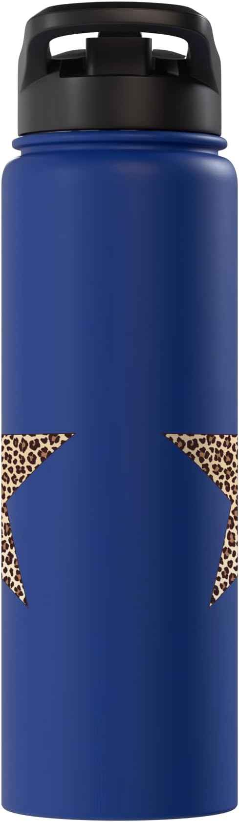 Star Shape - Cute Cheetah Leopard Print Graphic Stainless Steel Insulated Water Bottle