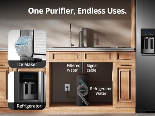 VIOMI Master M1 1000 GPD Reverse Osmosis Alkaline Mineralization pH+ Water Filter, Lead & PFAS Reduction, Under Sink Tankless RO System, NSF/ANSI 42 & 58 & 372, Smart Faucet & App Monitor, BPA Free