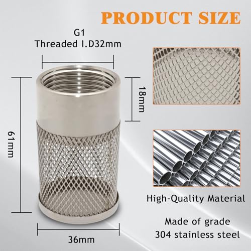 2pcs Dia 30mm Hose Inlet Strainer Filter