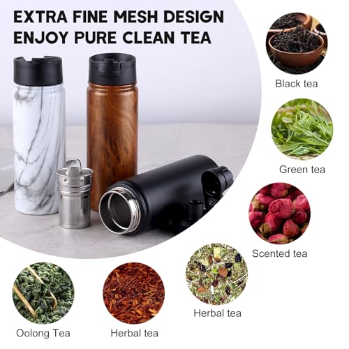 Tea Infuser Bottle With Removable Loose Leaf Filter Stainless Steel Insulated Travel Tea Strainer Tumbler Tea Drinkers Gifts for Men Women