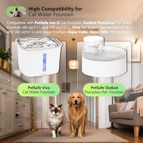 Cat Water Fountain Replacement Charcoal Filter Square (12 Count)