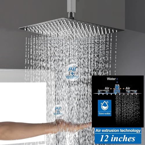 All Metal Rain Shower Heads with Handheld Spray Combo