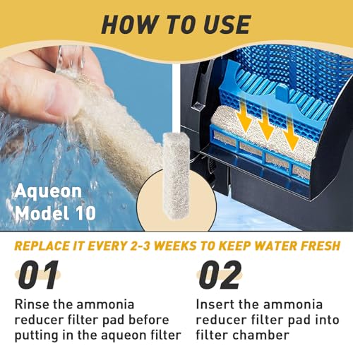 12 Count Ammonia Reducer Filter Pads for Aqueon