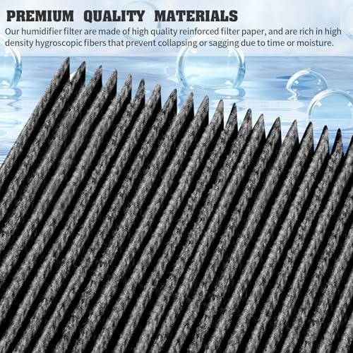 12pcs Wick Replacement Filter and 6pcs Top Fill Humidifier Replacement Filters Compatible with LEVOIT Superior 6000S Smart Evaporative Humidifier (18 Count)