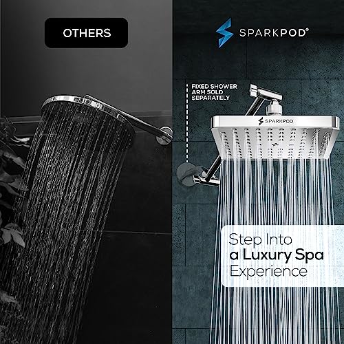 8" Square Rain Shower Head with 11" Shower Arm