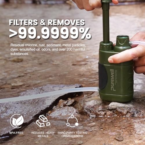 Water Hand Purifier Pump with Replaceable Carbon 0.01 Micron Water