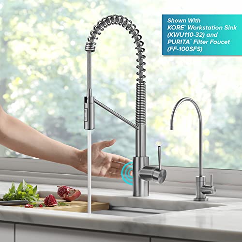 Stainless Steel 21 in Touchless Pull Down Faucet KSF