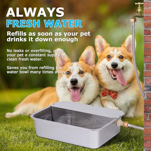 3 Gallon Automatic Dog Water Bowl Dispenser Outdoor Dog Waterer
