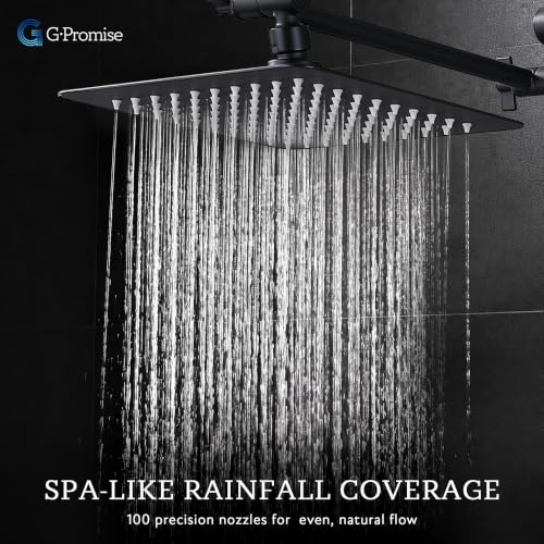 All Metal 8" Rain Shower Head with Handheld for Bathroom Upgrade