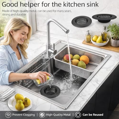 2 Pcs Sink Strainer for Most Kitchen Sink Drain Basket (2 Count)