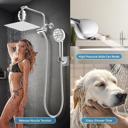 10" Metal Filtered Shower Head with 10