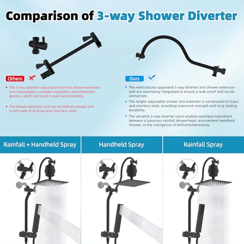 10'' Filtered Shower Head with 4