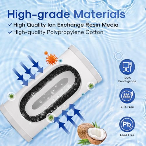5 Micron 10" x 4.5" Whole House Sediment and Iron Manganese Resin Water Filter Compatible with GE FXHTC