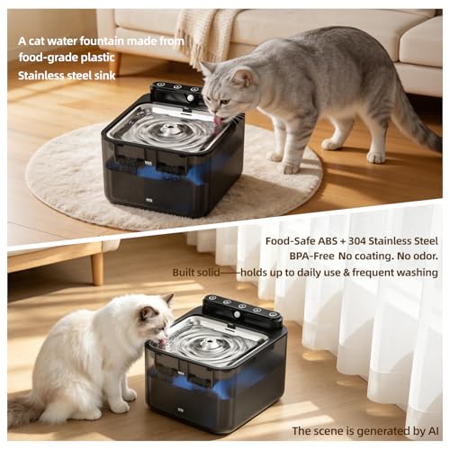 Wireless Cat Water Fountain Battery Operated