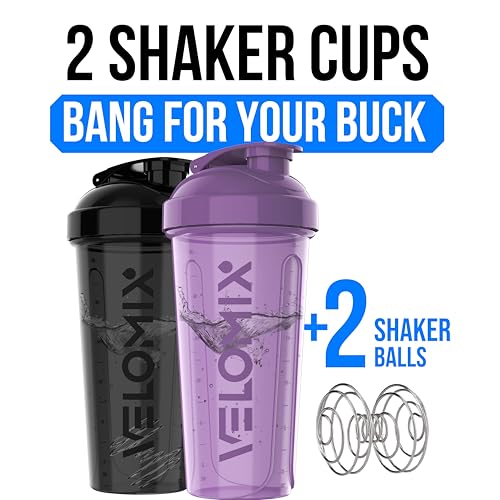 2 Pack 28oz Protein Shaker Bottle for Protein Mixes (2 Count)
