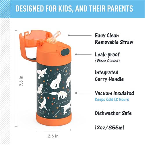 FUNTAINER Water Bottle with Straw