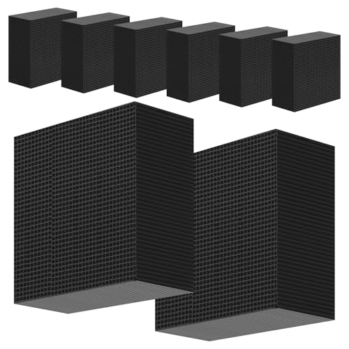 8 Pcs Aquarium Cube Filter Activated Carbon Aquarium Filter Water Filter for Fish Tank 4 x 4 x 2 Inch Cube Honeycomb Structure Charcoal Deodorant for Ponds Pools Horses Stock Tank Filtration (8 Count)
