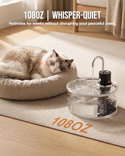 Wireless Glass Cat Water Fountain