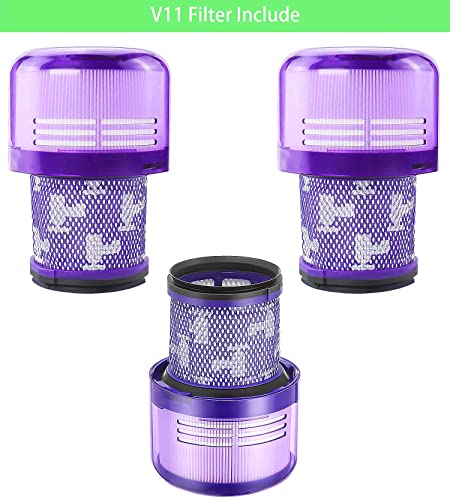 V11 Animal Filter Replacement Compatible with Dyson V11 Torque Drive V11 Animal V11 Complete V11 Extra V15 Detect Vacuums (3 Count)