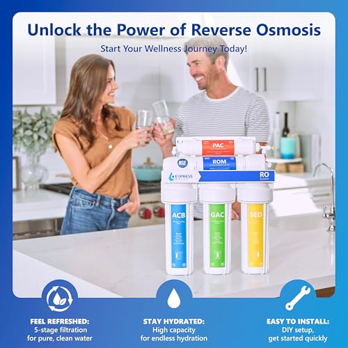 RO10MBN, 5-Stage Reverse Osmosis Water Filter System, 100 GPD