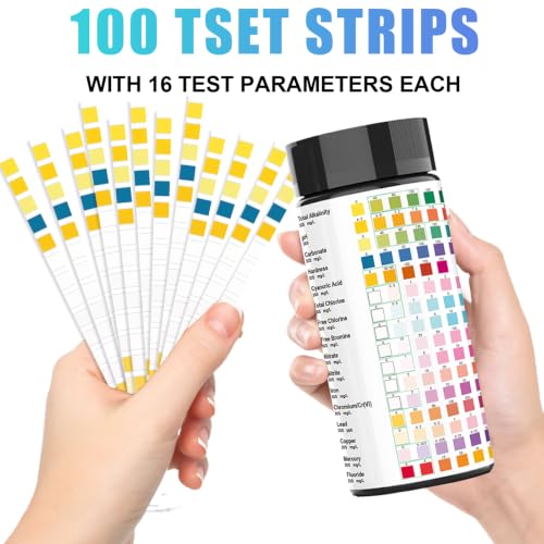 100 Strips 16 in 1 Well Water Testing Kits for Drinking Water