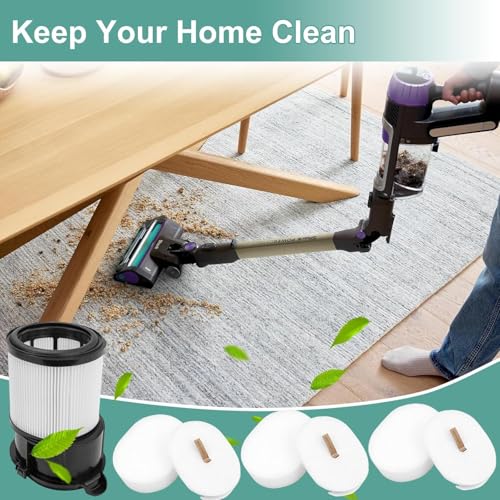 IP1251 IP3251 HEPA Filter Replacement for Shark Cordless PowerDetect Clean (4 Count)