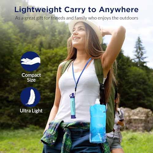 Squeezable Water Pouches with Water Filter Straw (9 Count)