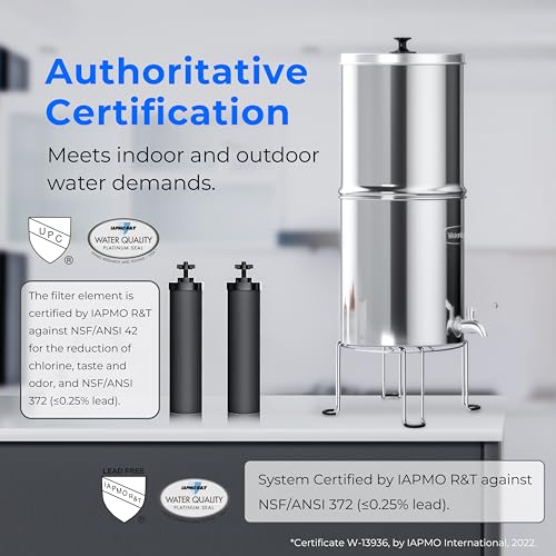 TK-A-FS Gravity Water Filter System, NSF/ANSI 42&372 Standard (4 Count)