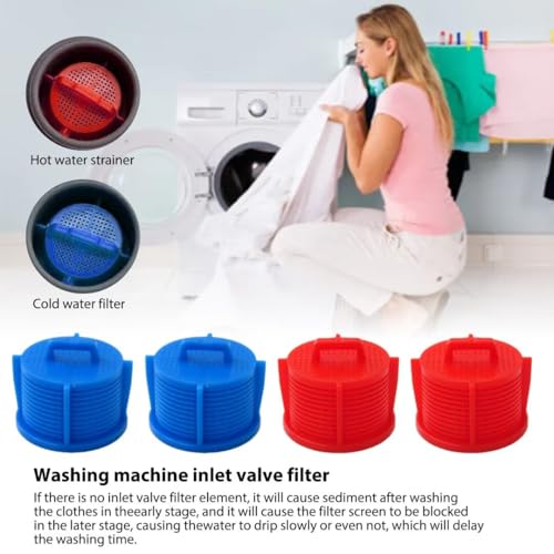 4 PK AGM73269501 Washer Water Inlet Valve Filter Screen Compatible for LG Washing Machine WM4370HWA