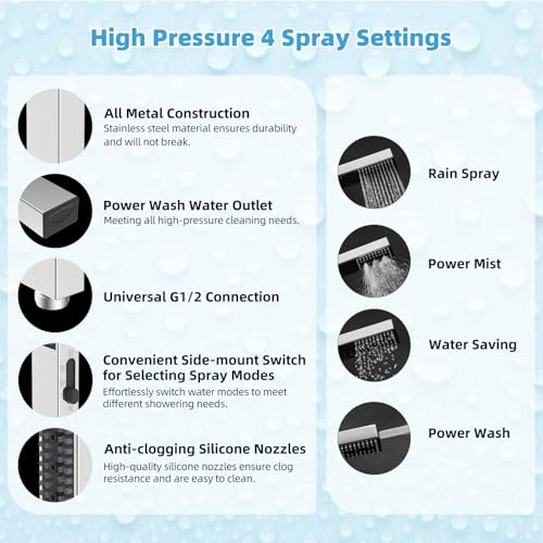 All Metal CUPC Certified 10'' Rain Shower Head