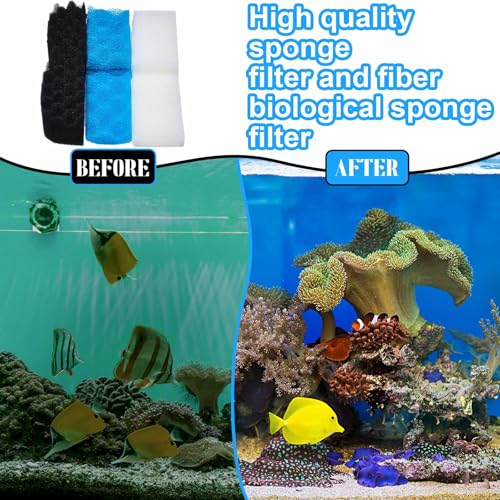 18 Pcs Filters Media Set Compatible with Fluval 106 (15 Count)
