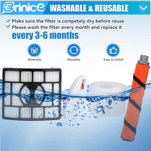 Filter Brush Roller Kit Replacement for Shark APEX DuoClean