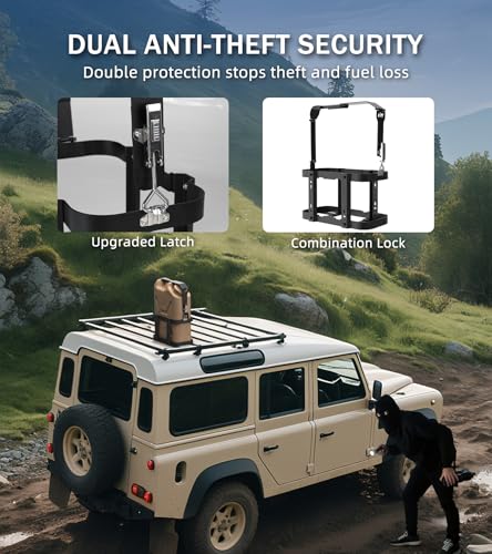 5 Gallon Water Container Mount Holder with Combination Lock