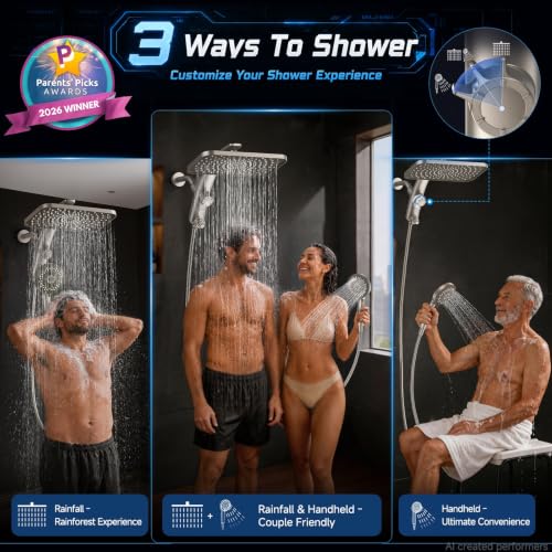 12" Rain Shower Head with Handheld