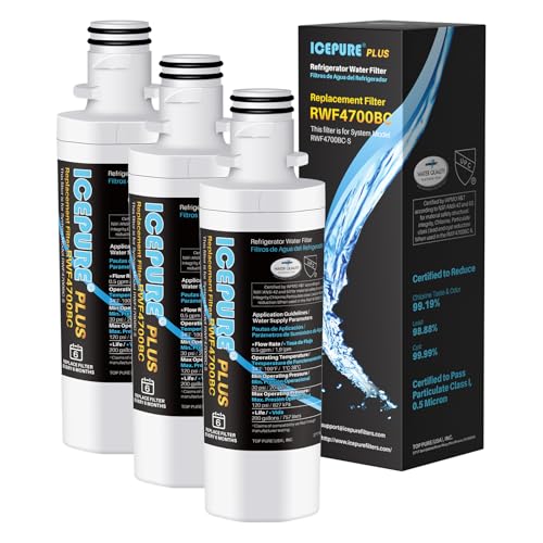PLUS ADQ747935 NSF53 Certified Replacement for LG LT1000P Kenmore Elite 9980 LT1000 LT1000PC ADQ74793501 MDJ64844601 RWF4700BC LFXS26973S Refrigerator Water Filter (3 Count)