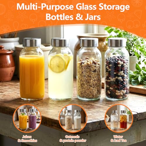 8 oz Glass Bottles with Lids