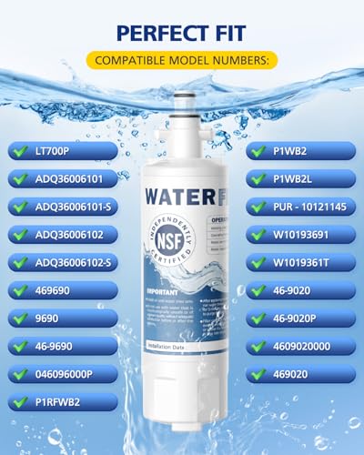 ADQ36006101 Water Filter Replacement for LG LT700P (3 Count)