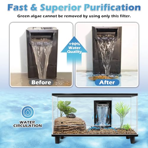 222GPH 10W Turtle Tank Filter Aquarium Filter Power Adjustable 10