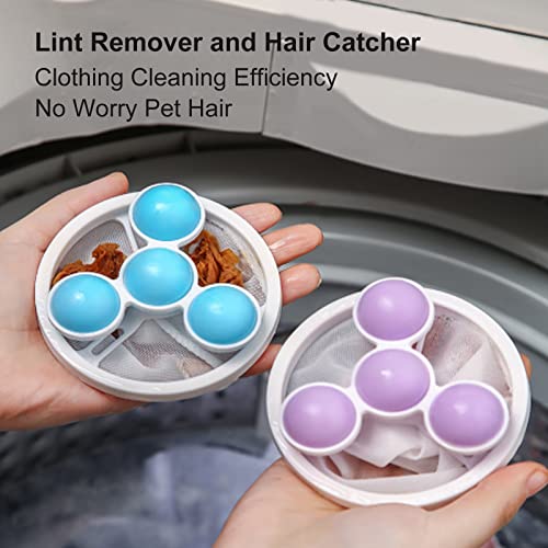 Hair Filter Bag Lint Catcher for Washing Machine Pet Hair Catcher 4 Pack (4 Count)
