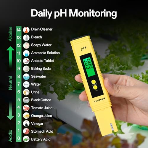 Digital pH Meter TDS EC Meter for Water 0.01 Accuracy Hydroponics