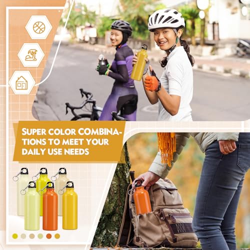 36 Pcs Lightweight Aluminum Water Bottle Bulk 17 oz Leak Proof Bike Water Sports Bottles with Buckle and Twist Cap Team Reusable for Sports Gym Bicycle Camping (36 Count)