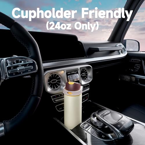 24 oz Insulated Water Bottle with Straw