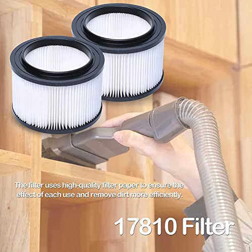 17810 Filter Compatible with Craftsman 4 Gallon Vacuum Filter (4 Count)