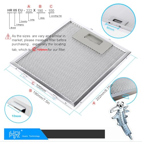 W10915369 Hood Filter Fits Whirlpool 8.75x7.5 2 Pack (2 Count)