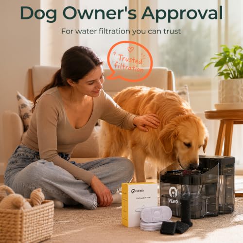 6 Pack Replacement Filter Set for 11L Large Dog Water Fountain