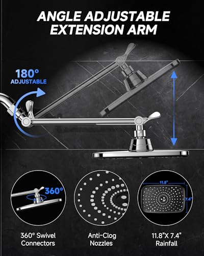 11.8" Rainfall Shower Head